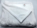 Poly Flannel Soft Pile Blanket Fabric White