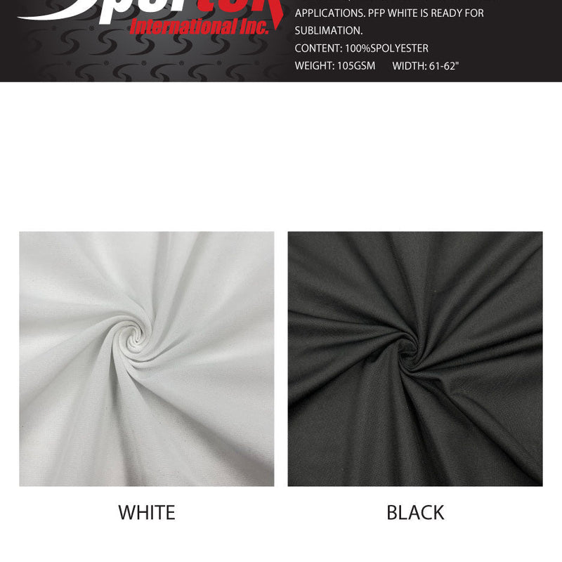 Brushed Tricot Durable Soft White Black