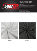 Brushed Tricot Durable Soft White Black