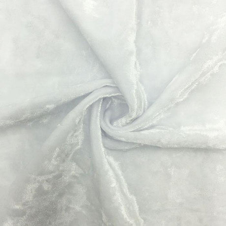 Crushed Velvet Poly Spandex White Sublimation