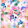 Printed Poly Spandex Skull Wet Print