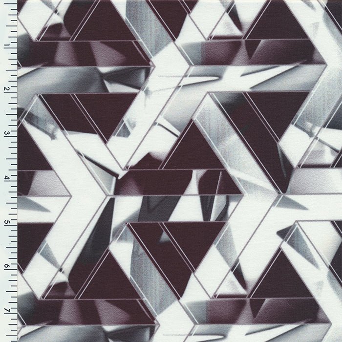 Printed Spandex Modern Geometric Shards