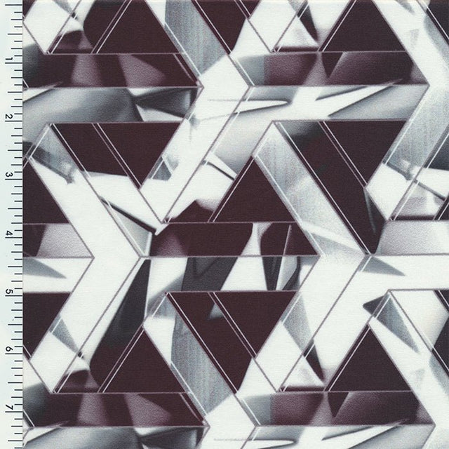 Printed Spandex Modern Geometric Shards