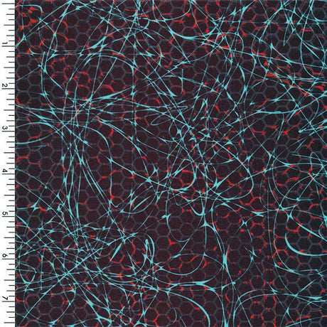 Printed Poly Spandex Wet Print Abstract Web