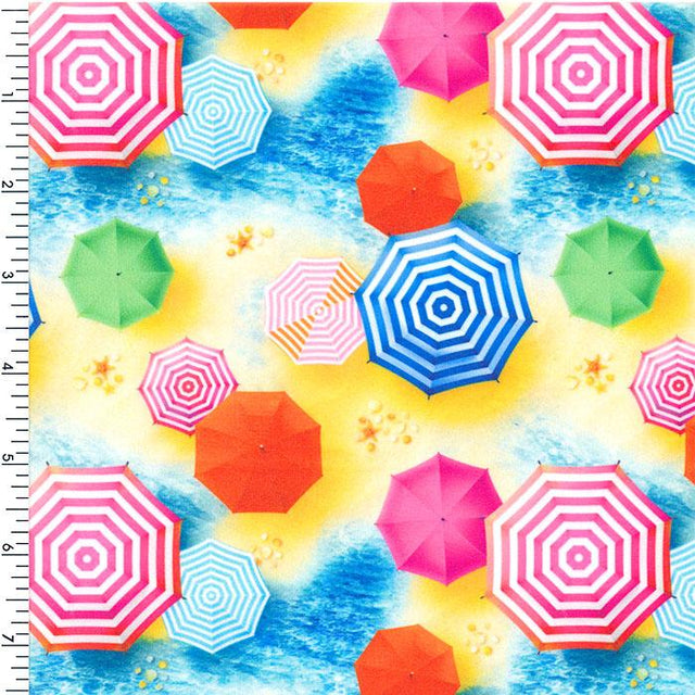 Printed Poly Spandex Wet Print Umbrella Tops