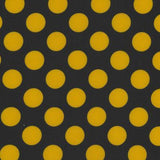 Printed Spandex Black Gold Polka Dot