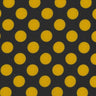 Printed Spandex Black Gold Polka Dot