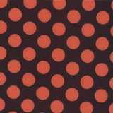 Printed Spandex Black Gold Polka Dot