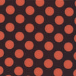 Printed Spandex Black/Neon Orange Polka Dot
