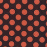 Printed Spandex Black/Neon Orange Polka Dot