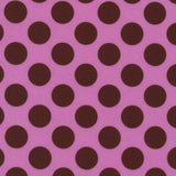 Printed Spandex Black/Neon Orange Polka Dot