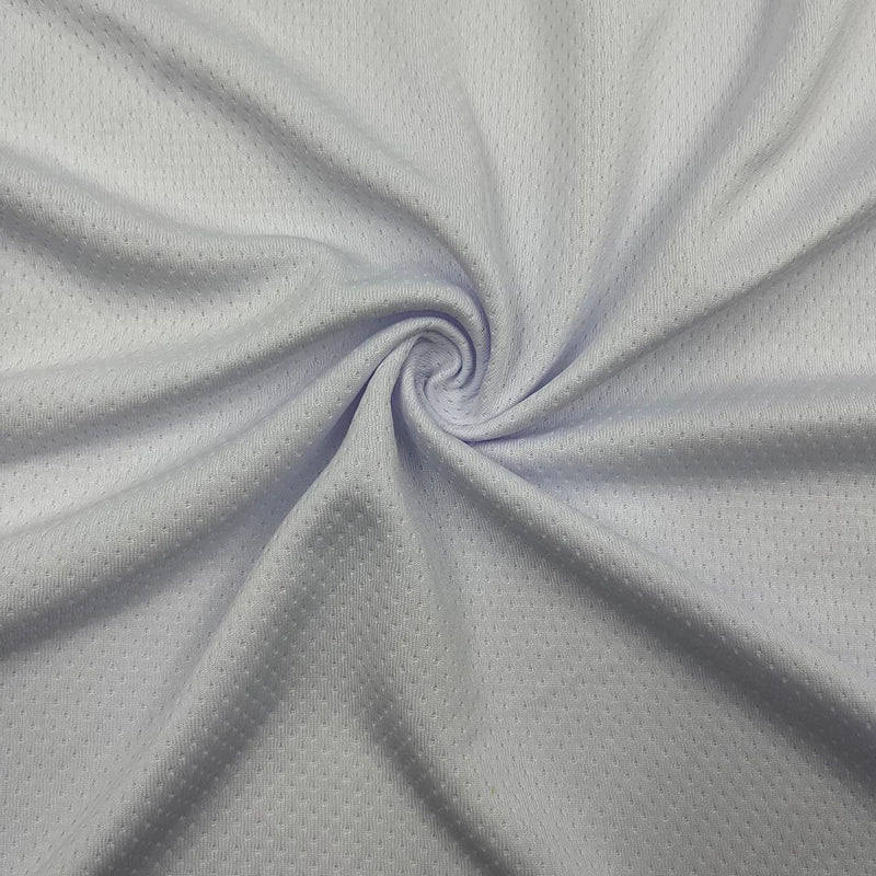 Mesh Heavy Interlock White Performance Fabric