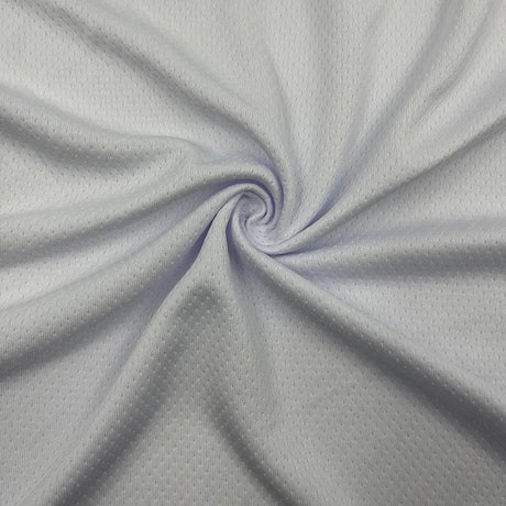 Mesh Heavy Interlock White Performance Fabric