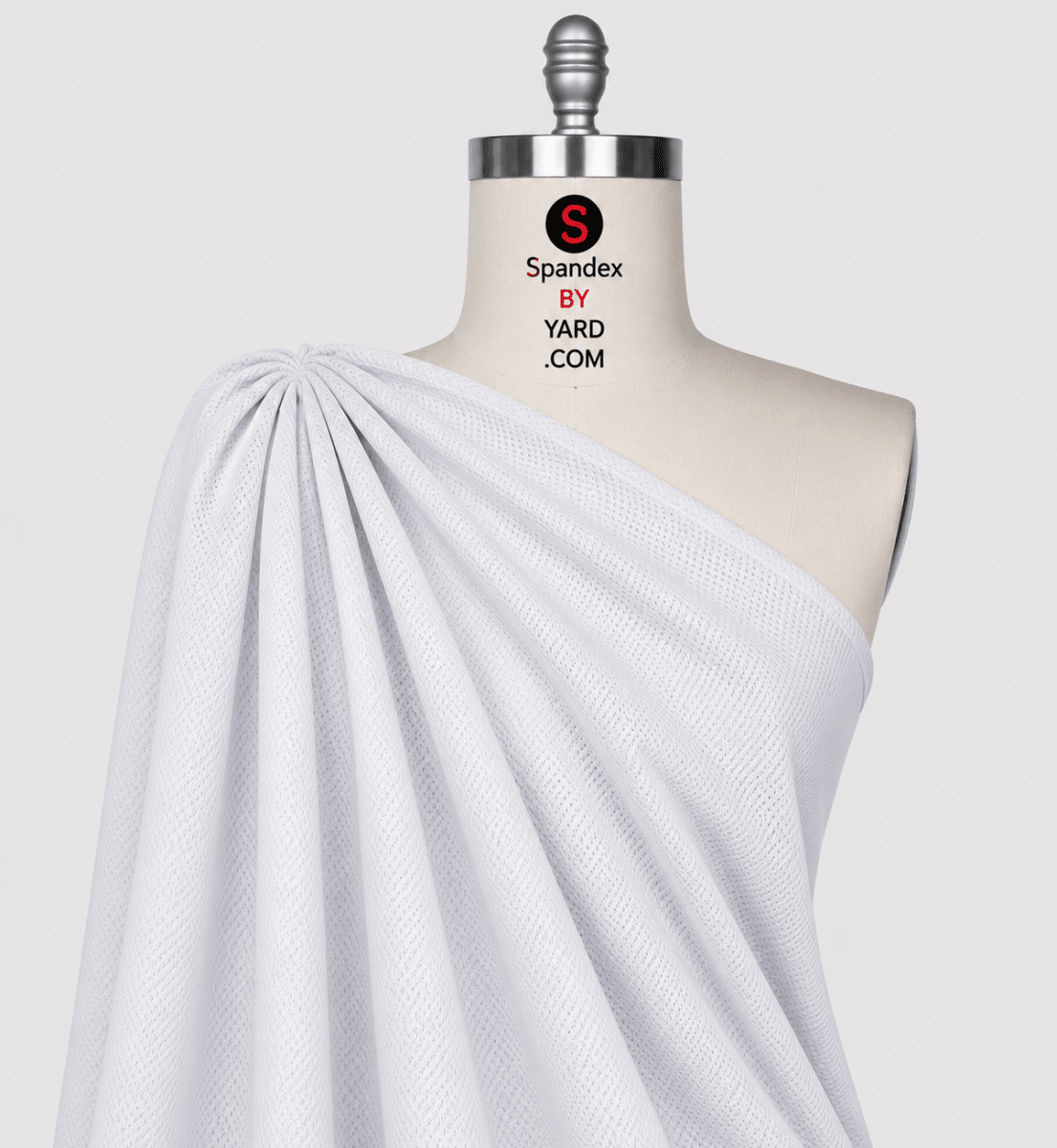 PQ Stretch Fabric White 250GSM Polyester Spandex
