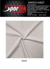 Eco-Friendly Spandex Fleece White Compression Activewear