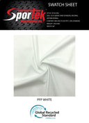Recycled PET Spandex White Swimwear Fabric