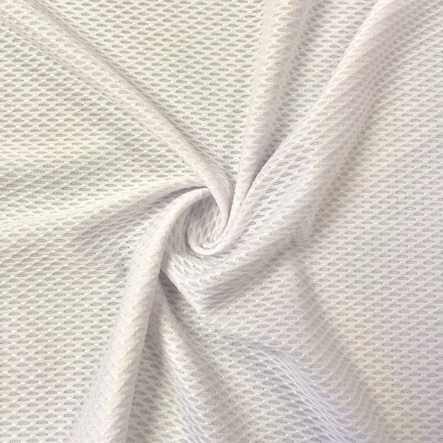 Stretch Mesh Micro Mesh and Eyelet White