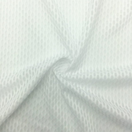 Fish Eye Mesh Poly Spandex White