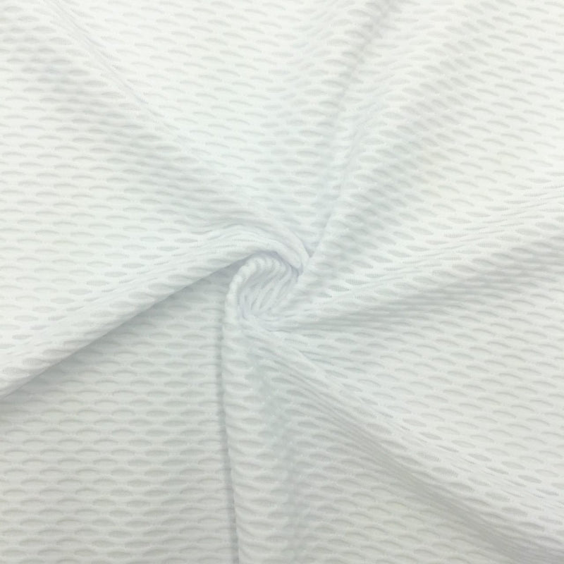Poly Spandex Perforated Fish Eye Mesh White