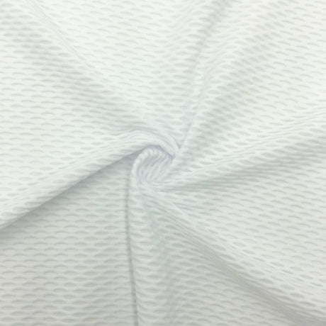 Poly Spandex Perforated Fish Eye Mesh White
