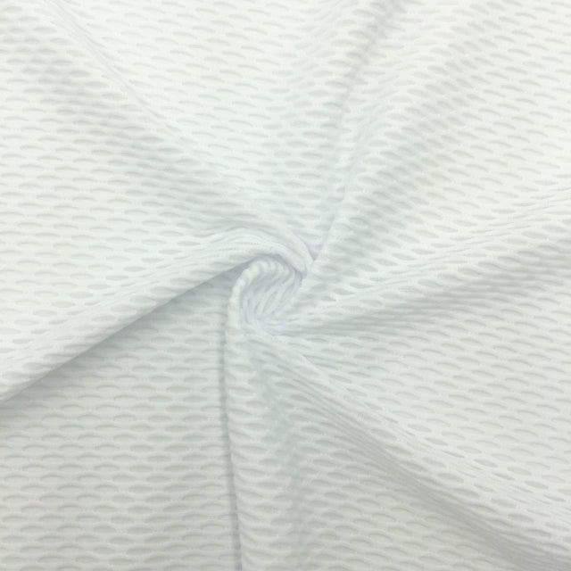 Poly Spandex Perforated Fish Eye Mesh White