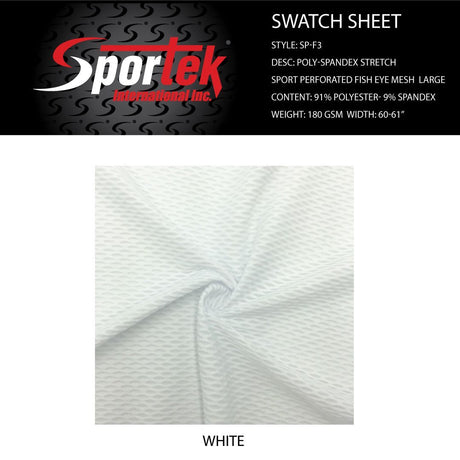 Poly Spandex Perforated Fish Eye Mesh White