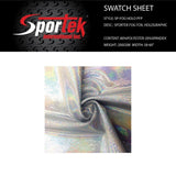 Holographic Foil Spandex White Silver