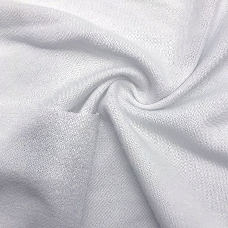 French Terry Spun Poly Heavy White Sublimation