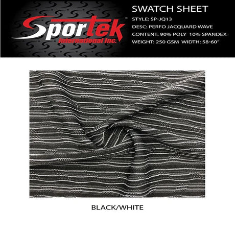 Perfo Jacquard Compression Fabric Black & White