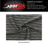 Perfo Jacquard Compression Fabric Black & White