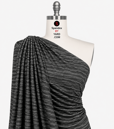 Perfo Jacquard Compression Fabric Black & White