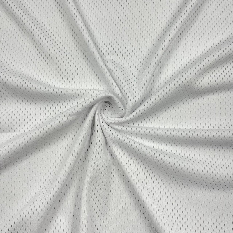 Eyelet Mesh Matte White Performance Fabric
