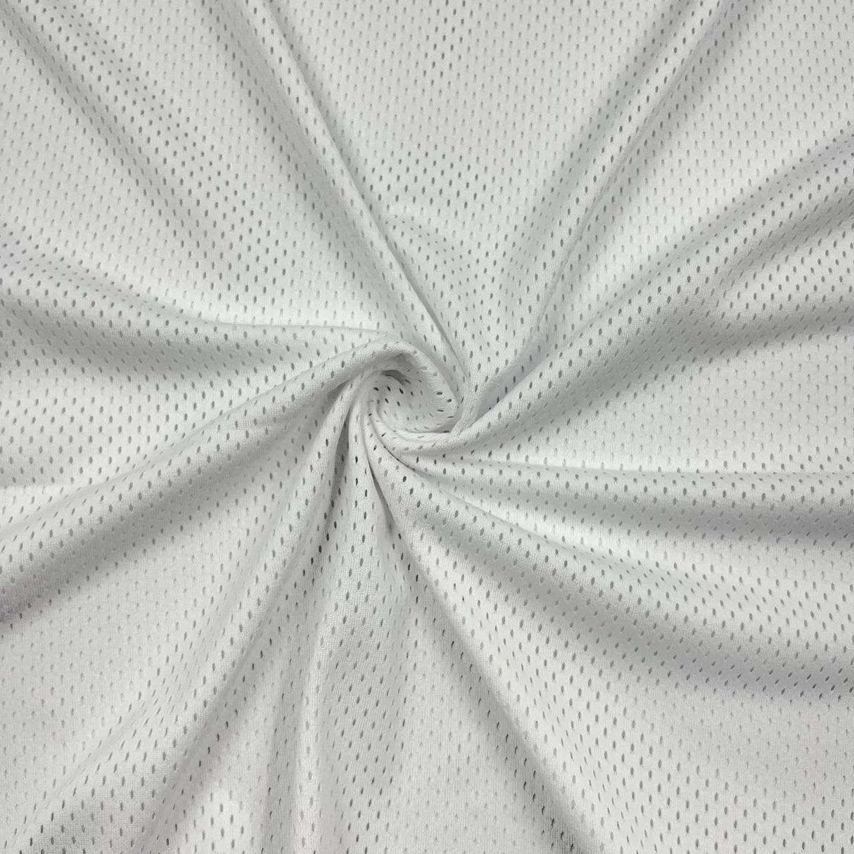Eyelet Mesh Matte White Performance Fabric