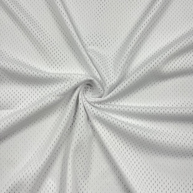 Eyelet Mesh Matte White Performance Fabric