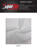 Performance Mesh White Fabric