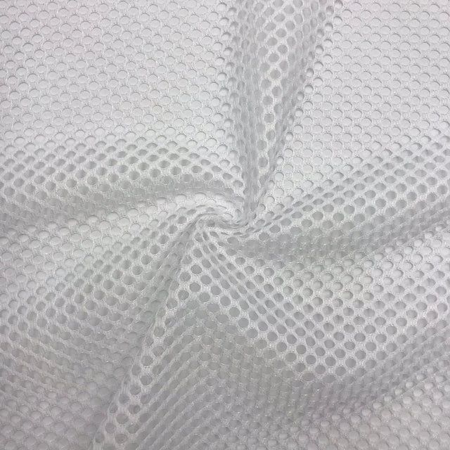 Performance Mesh White Fabric