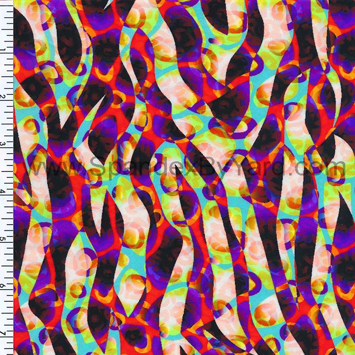 Nylon Spandex Love Maze Wet Print