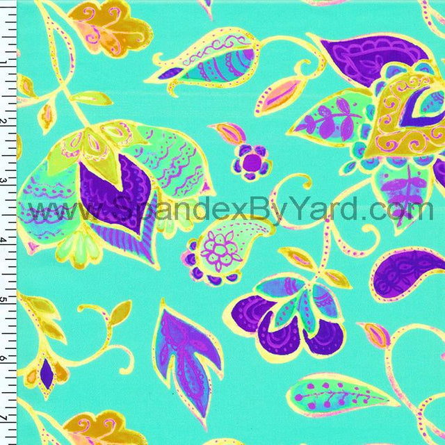 Printed Nylon Spandex Shiraz Swimwear Fabric
