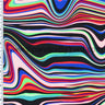 Nylon Spandex Wet Print Red Abstract Stripes