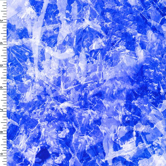 Printed Nylon Spandex Ice Land Cobalt Blue