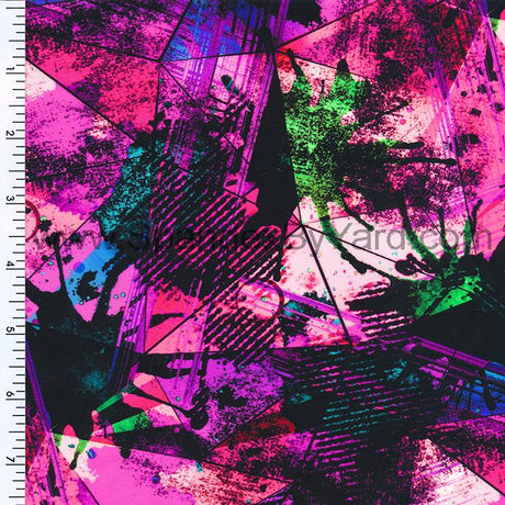 Printed Nylon Spandex Floral Wet Print