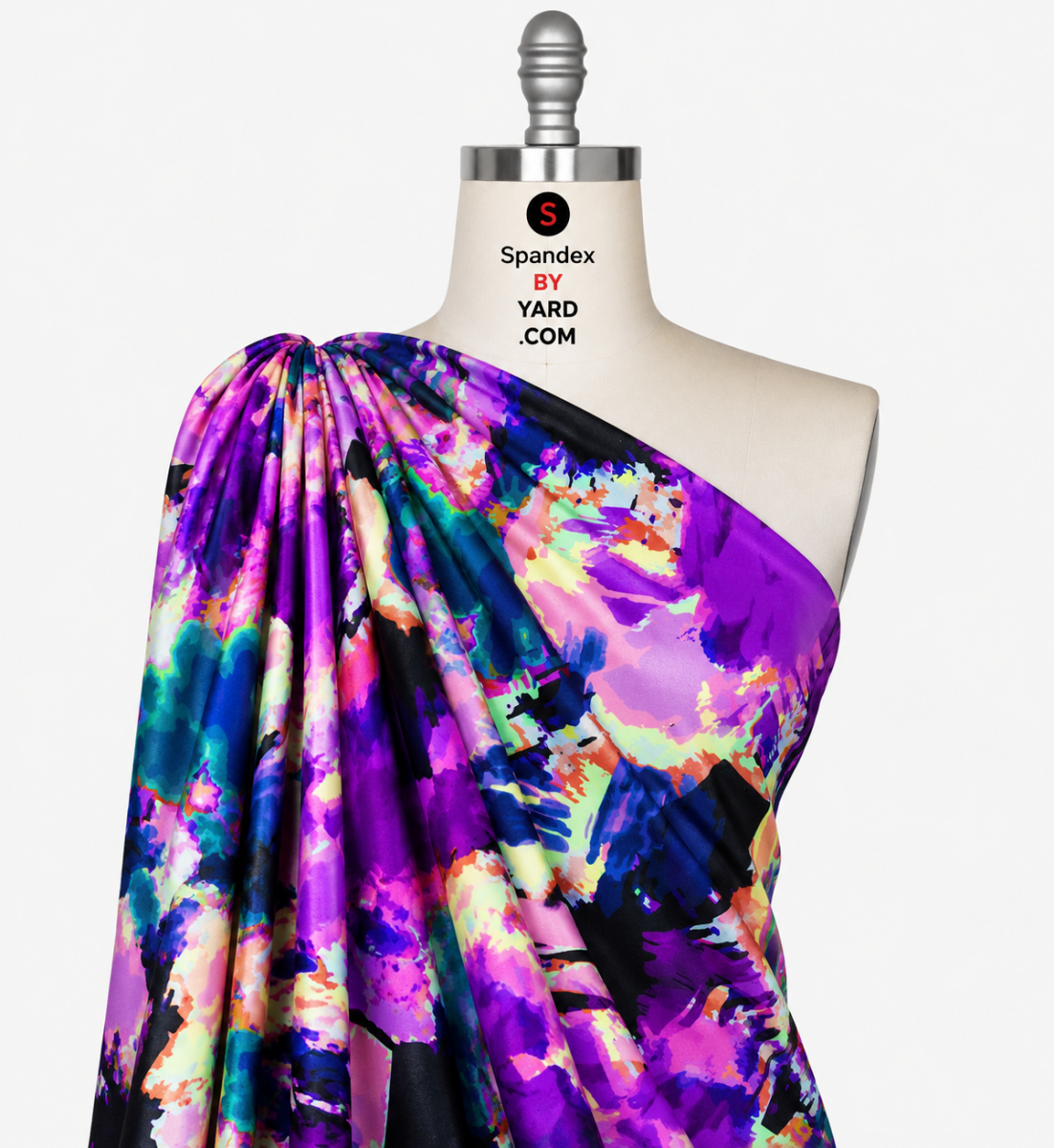 Printed Nylon Spandex Tricot Floral Wet Print