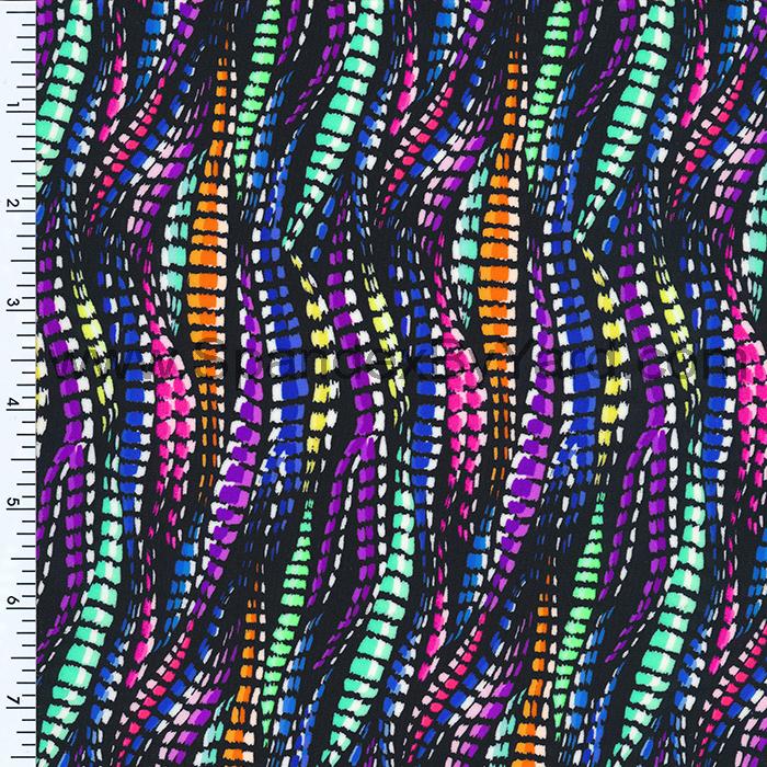 Printed Nylon Spandex Tricot River of Joy