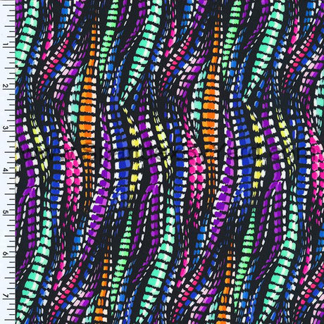 Printed Nylon Spandex Tricot River of Joy
