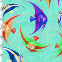 Printed Nylon Spandex Fish & Fish Swimwear Fabric