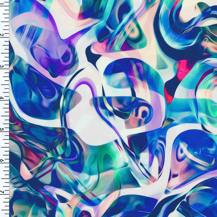 Printed Nylon Spandex Tricot Swimwear Fabric