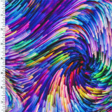 Printed Nylon Spandex Wave of Colors