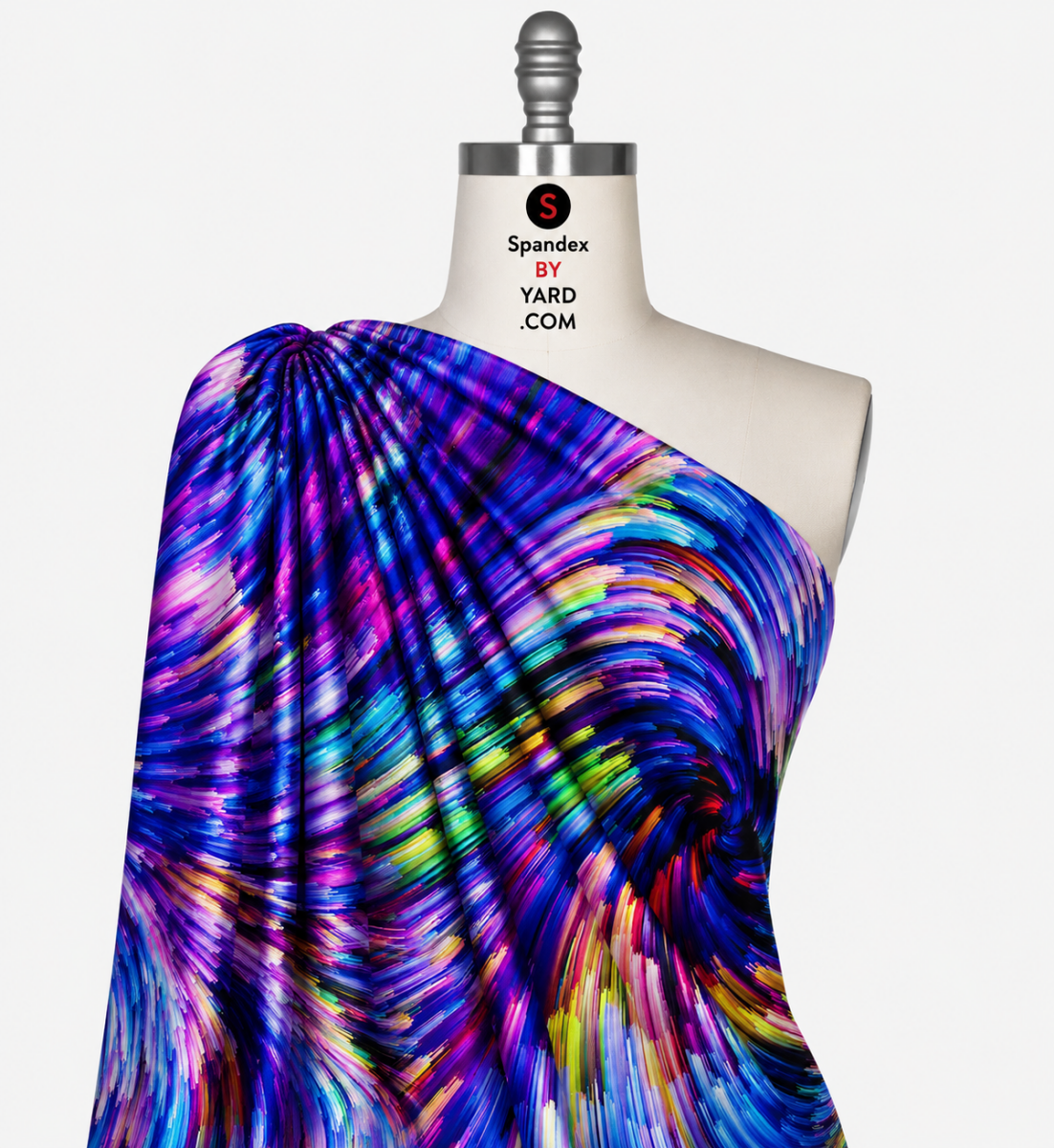 Printed Nylon Spandex Wave of Colors
