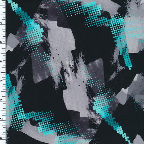 Printed Nylon Spandex Abstract Race Swimwear