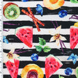 Printed Nylon Spandex Tricot Fruity Picnic Swimwear